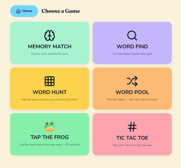 Memory Photo Books app games screen